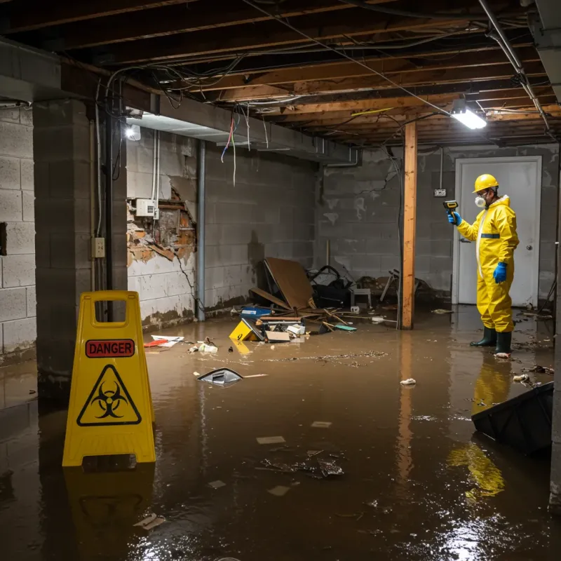 Flooded Basement Electrical Hazard in Lincoln County, NV Property