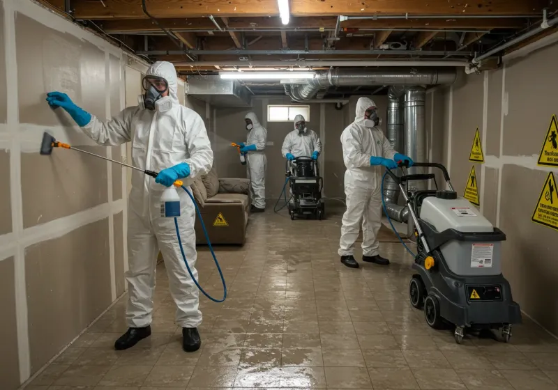 Basement Moisture Removal and Structural Drying process in Lincoln County, NV